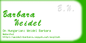 barbara weidel business card